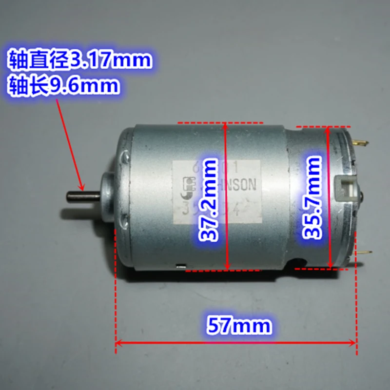 JOHNSON RS-550 электродвигатель постоянного тока 9,6 V 6 V-12 V 22400 об/мин высокого Скорость Мощность двигатель 3,17 мм вал DIY Электрический Сверл Из быстрорежущей инструментальной стали игрушечный автомобиль модель