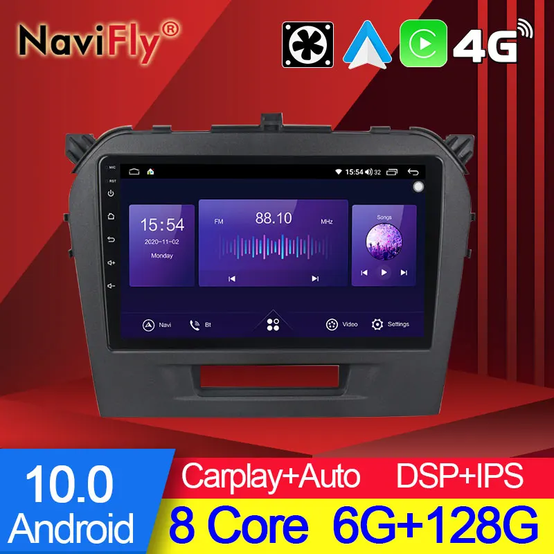 NaviFly 7862C 6G 128G Android 10 Автомобильный мультимедийный радио видео плеер для Suzuki Vitara