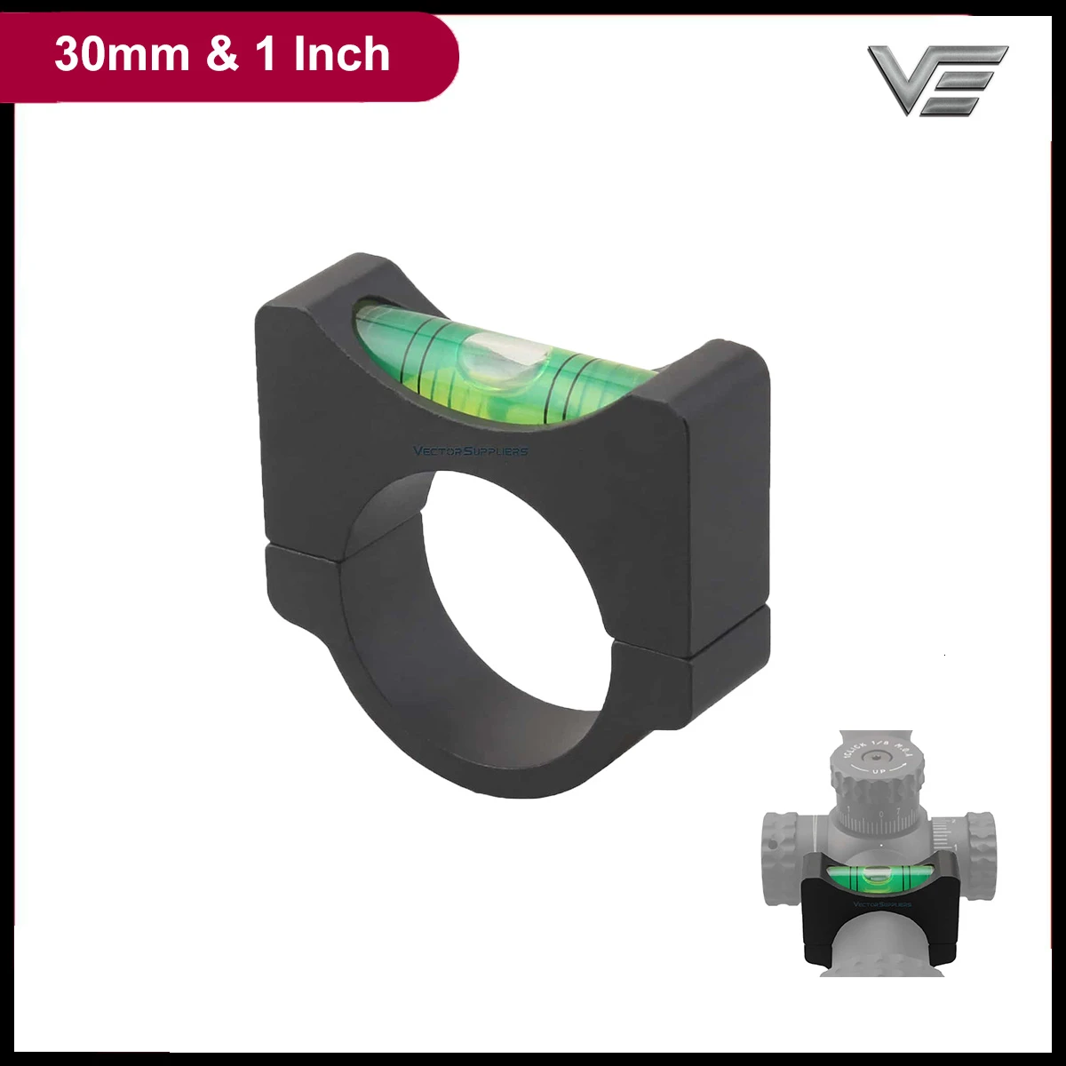 Адаптер для винтовки Vector Optics 30 мм и 1 '', переходное кольцо для винтовки с пузырьковым уровнем - изображение