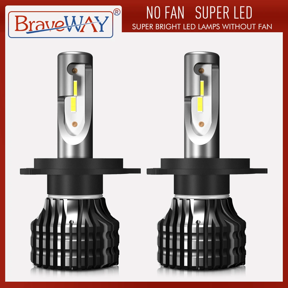 BraveWay 12000LM 2nd CSP Светодиодная лампа H4 H7 H1 H11 HB3 HB4 9005 9006 светодиодный головной