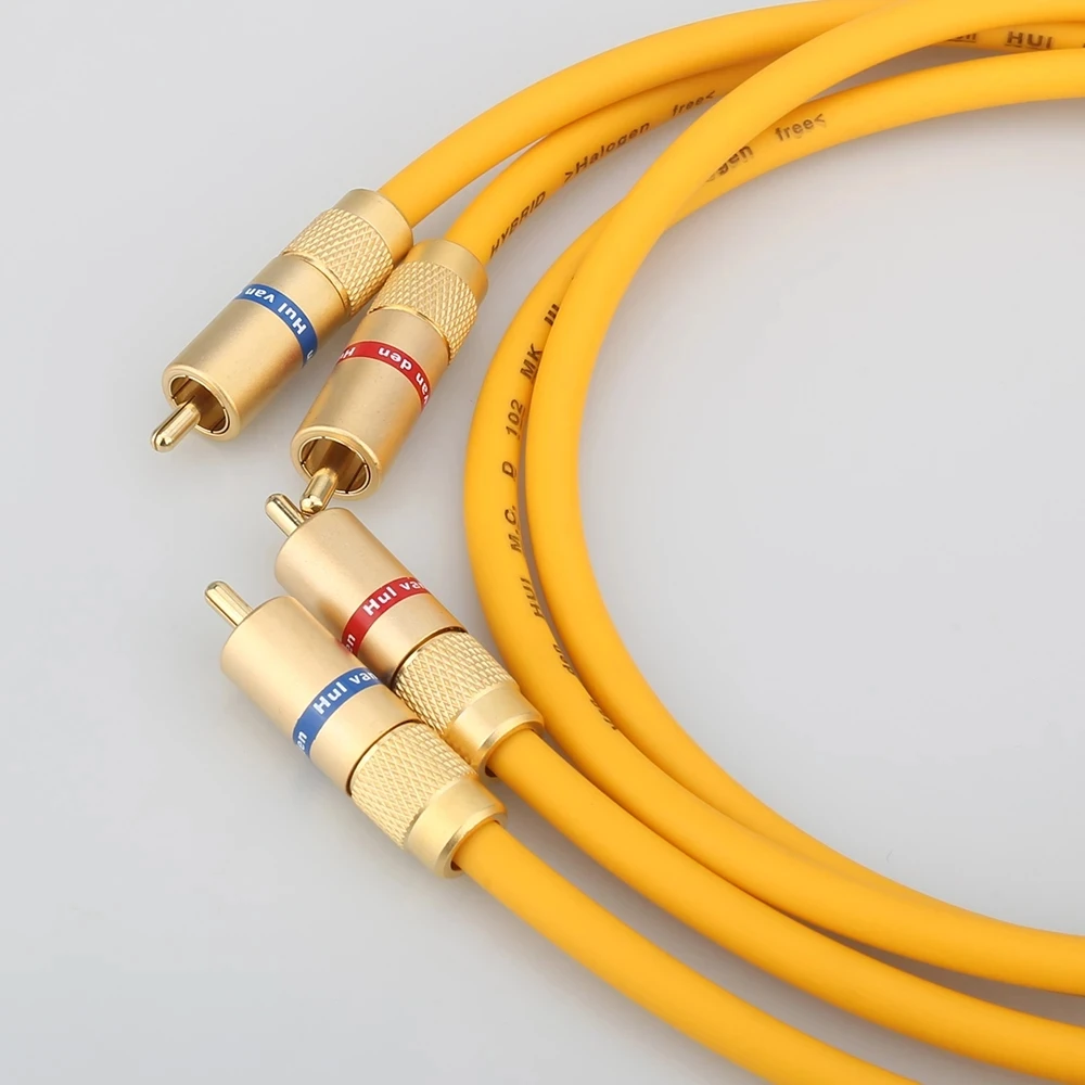 Пара гибридный (галогенный F) аудиокабель Van Den Hul D-102 III RCA Hi-end 2RCA штырь-штырь |