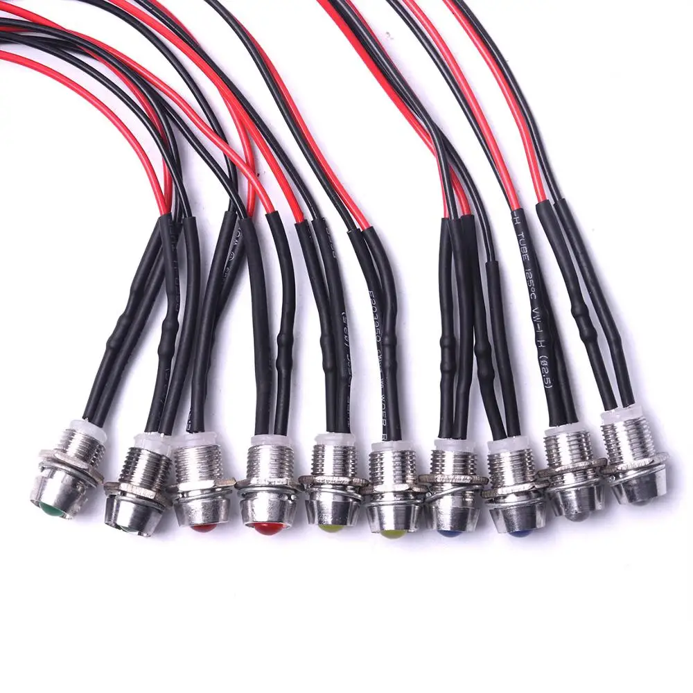 Миниатюрная Светодиодная лампа индикатор 10 шт. светодиодсветильник для поворота