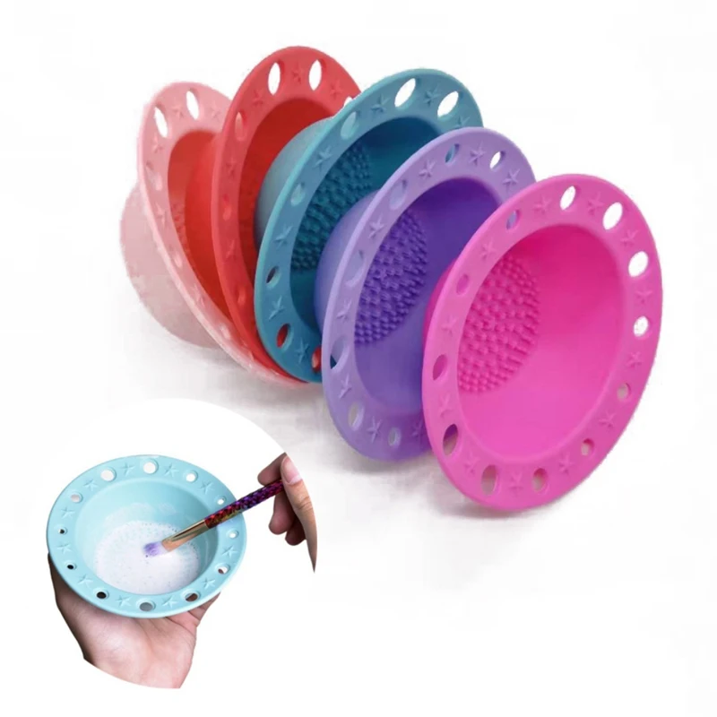 Силиконовый коврик для очистки кистей гель-лака очиститель макияжа косметика |