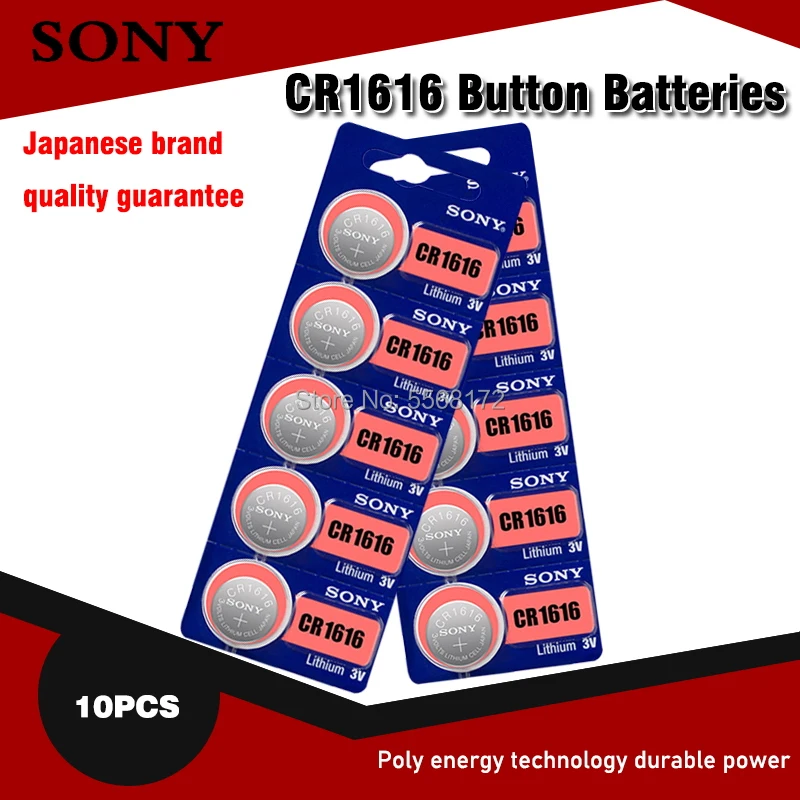 

Кнопочные батарейки CR1616 10 шт./лот, батарейки для Sony 100% оригинальный cr 1616 3V, литиевая батарея DL1616 ECR1616 LM1616 5021LC
