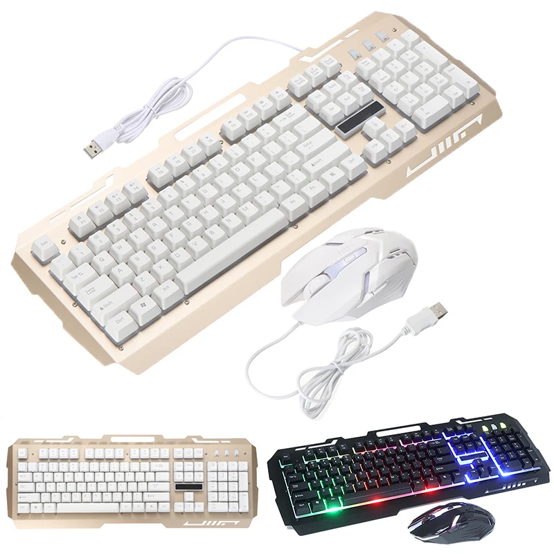 Для портативных ПК PS4 1 шт. RGB светодиодный световой Проводная игровая клавиатура