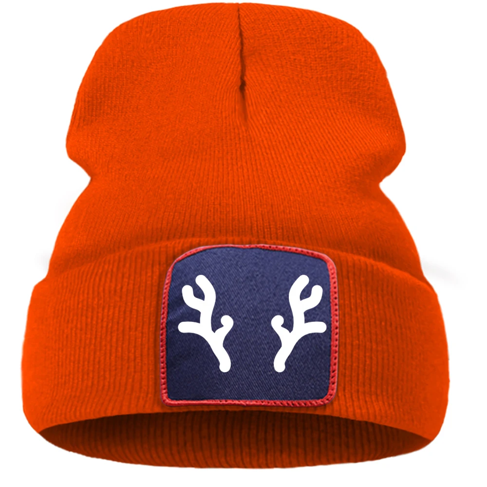 

Cartoon Little antlers Christmas Unisex Winter Hat Outdoor Warm Beanie Hat Cartoon Hip Hop Knitted Hats Comfort Quality Caps