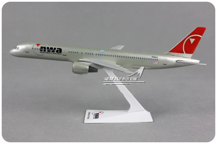 

24CM 1:200 Plastic American Air Northwest Airlines NWA Boeing B757-200 Airways Aircraft Assembled Assembly airplane model Plane