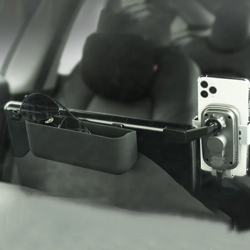 

1Pcs Car Phone Holder Bracket Mount For Tesla Model 3 Glasses Organizer Storage Box Interior Accessorie
