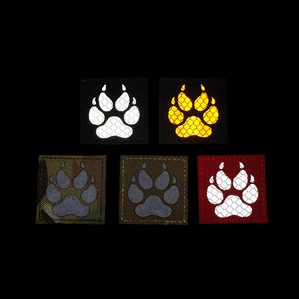 Декоративные светоотражающие нашивки K9 Dog Paw IR Военная нарукавная нашивка | Дом и