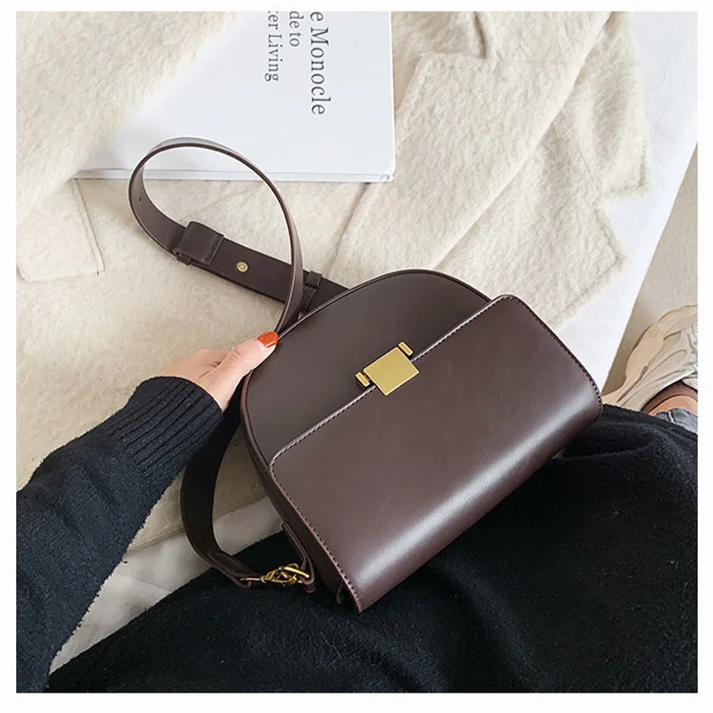 

Women's Shoulder Bag Leather Messenger Crossbody Bags Glossy Ladies Shopping Handbags Casual Female Wallet Retro Women Backpacks