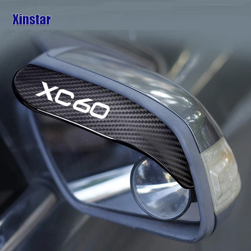 2X Car Rearview Mirror Eyebrow Protector For Volvo S60 XC90 V40 V50 V60 V70 S80 S90 V90 C30 C70 XC70 XC60 XC40 AWD T6 - купить по