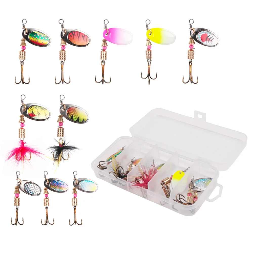 10 шт./коркорт. рыболовные металлические блёстки разных цветов ложка-Спиннер