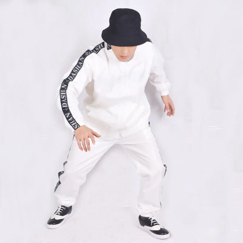Костюмы в стиле хип-хоп для мужчин и женщин пальто брюки уличного танца одежда