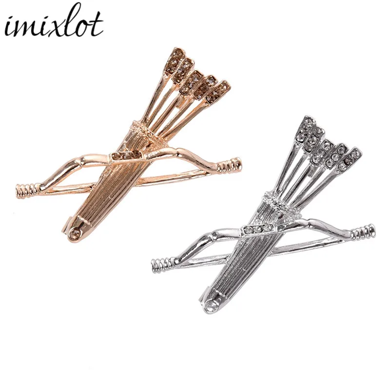 Винтажные металлические броши Imixlot в виде лука и стрел значок на лацкан для