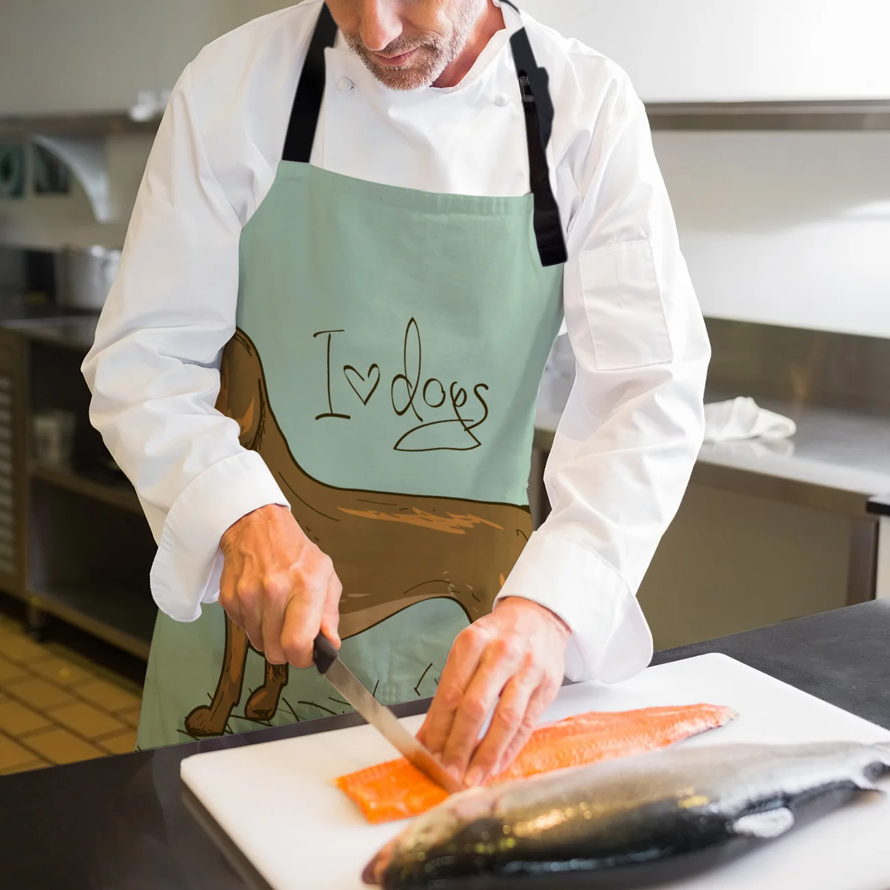 Tophome Кухонный Фартук Собака Такса мультяшный любимец регулируемые фартуки из