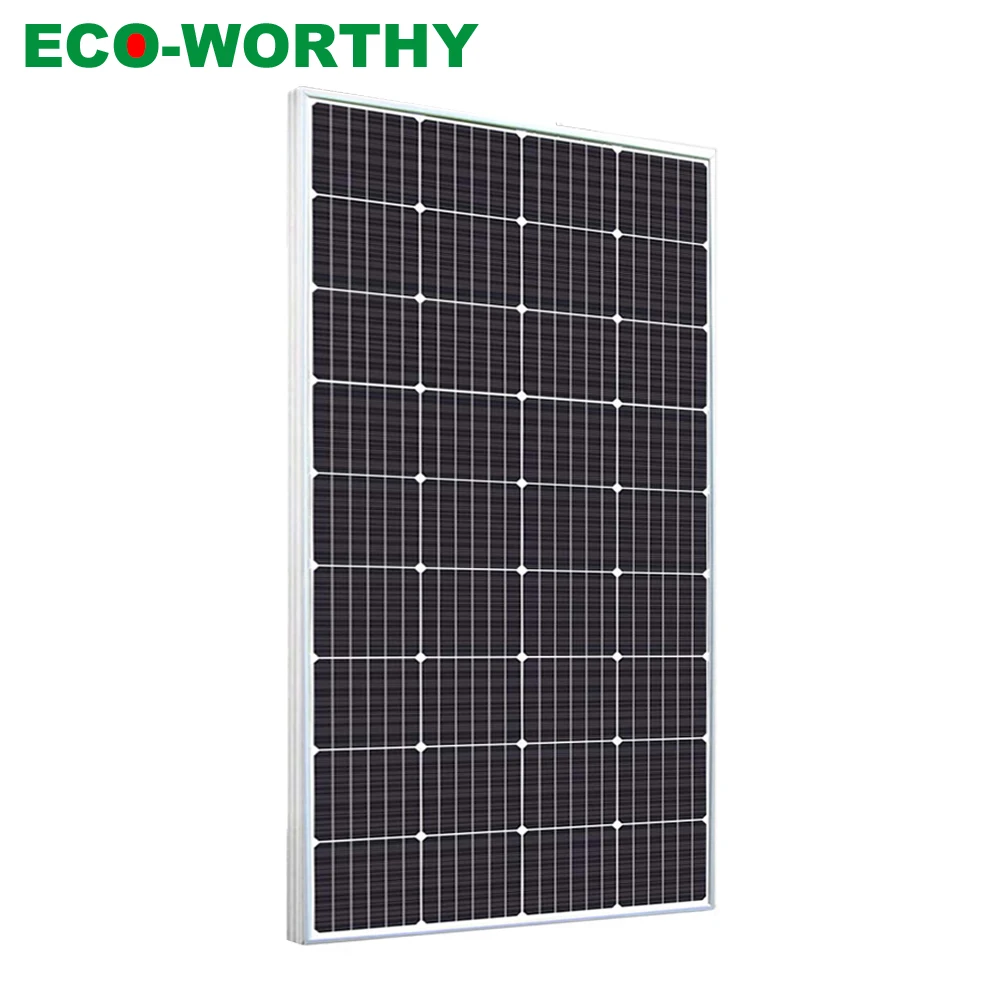 ECOWORTHY 18V 180W Mono Solar Panel Outdoor Solar Panel For Travel Boat RV Pump Light Lamp TV Laptop high Qulity