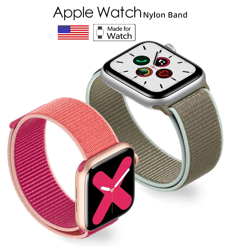 Нейлоновый спортивный ремешок для Apple Watch серии 5 4 3 44 мм 40 мм ремешок для часов браслет для iwatch 4 44 мм 42 мм 38 мм 3 2 Hyper