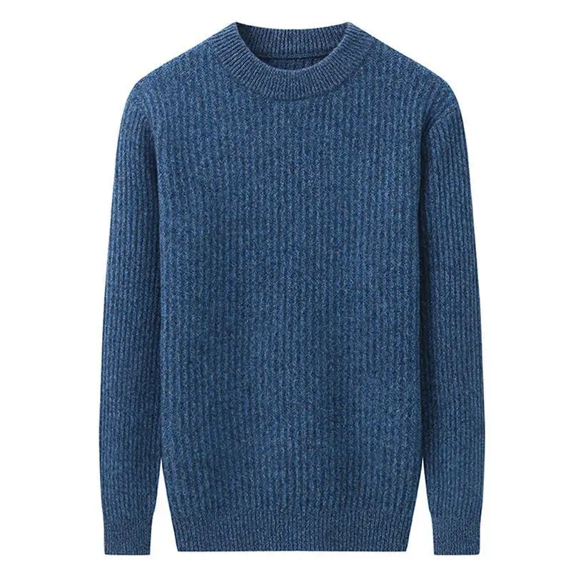 2020 New High Quality Winter Heavy 100% Pure Cashmere Men Pullover Knitting Thick Warm Computer Knitted O-neck Plus Size XS-4XL | Мужская