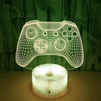 3d gamepad lamp game console night light 3d illusion lamp for kids 16 colors changing with remote gaming room gamer gift kids