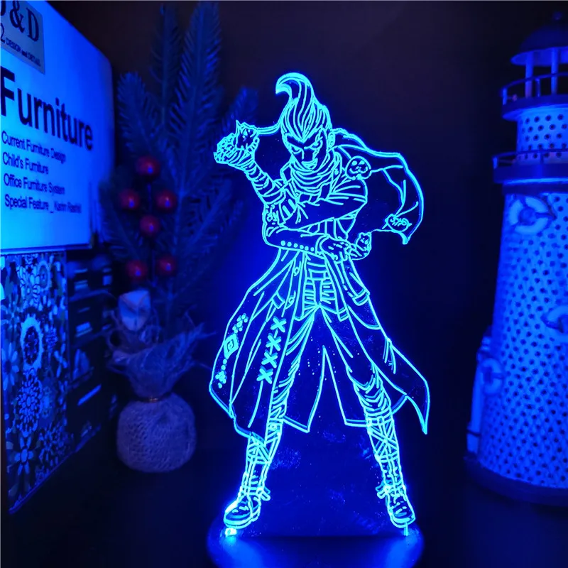 Danganronpa 3D Lamp Gundham Tanaka Anime Figure Night Light Home Decoration Lampara LED Bedside Kawaii Room Decor Navidad Lampe