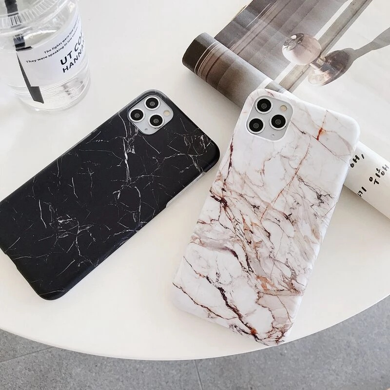 

Fashion Luxury Marble Phone Case For iPhone 11 12 Pro Max XS X XR 7 8 plus SE 2020 mini Shockproof Soft Matte Cases Cover