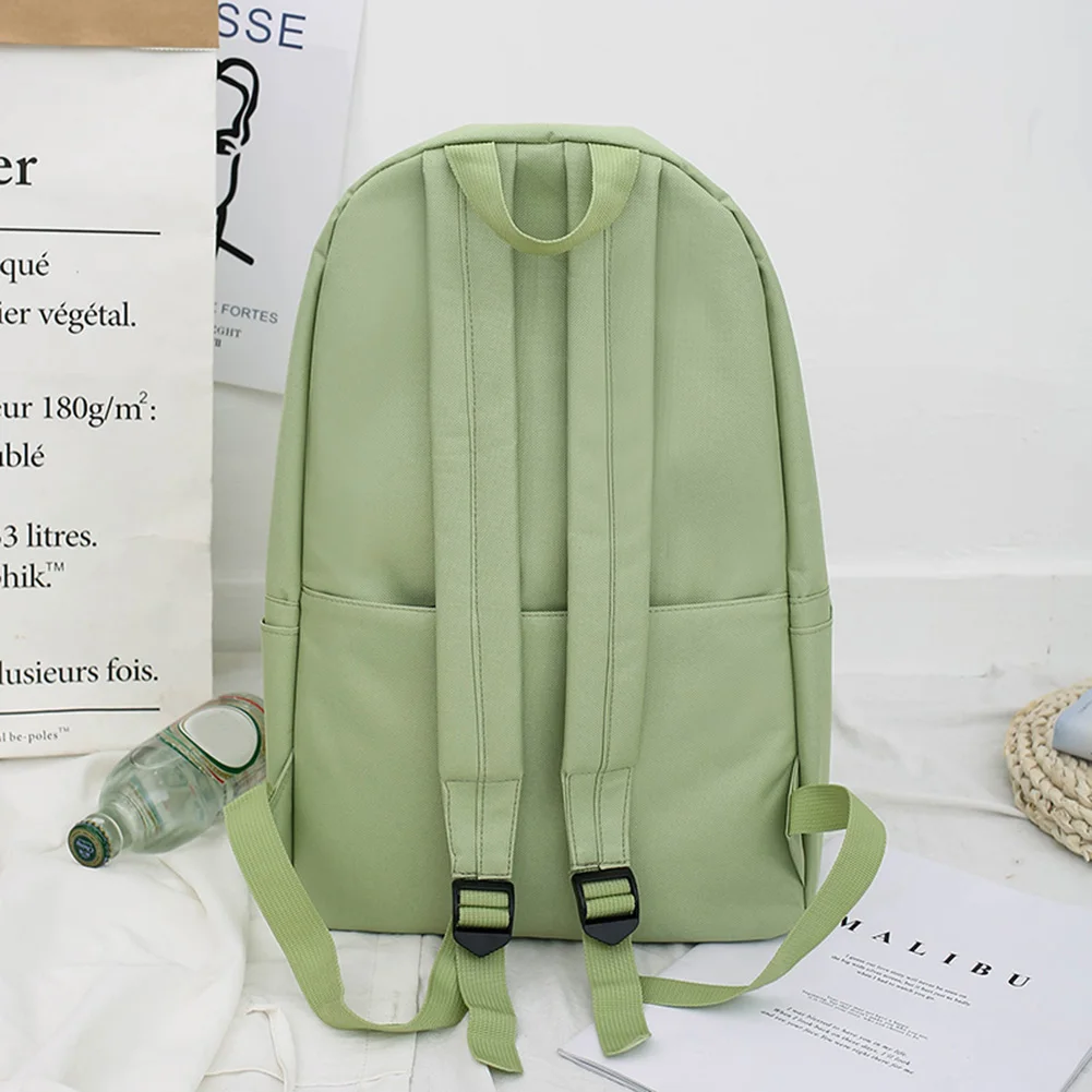 Повседневный холщовый рюкзак для женщин зеленая сумка на плечо с вышивкой