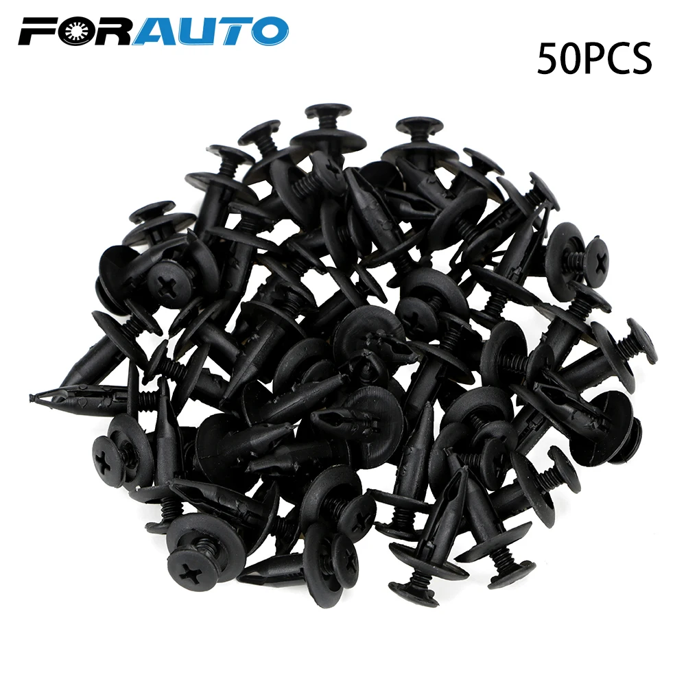 FORAUTO 50 шт. автомобильный бампер зажимы подходят для Ford Фиксатор заклепки Дверная панель крыло лайнер авто крепеж интерьерные аксессуары