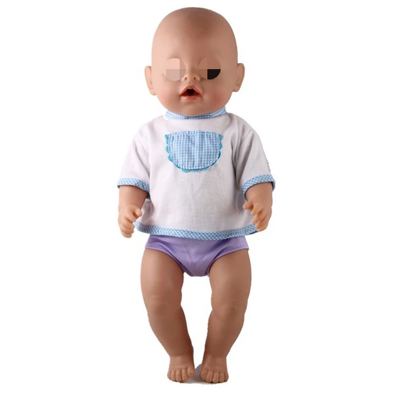 shirt and briefs Комбинезон/платье/одежда для отдыха, комплекты одежды для 17 дюймов, детские куклы, аксессуары для 43 см, кукла для новорожденных, подарки на день детей - Цвет: shirt and briefs