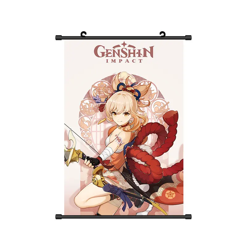Настенные картины Genshin Impact Yoimiya подвесные для спальни домашний декор косплей