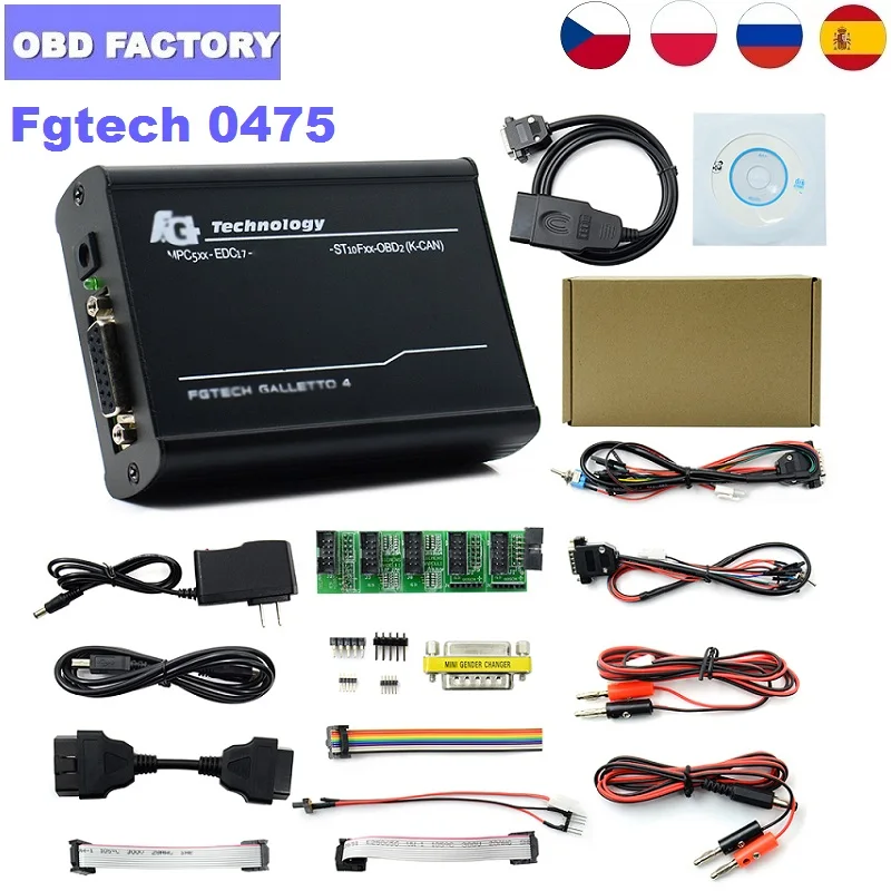 Программатор FGTECH Galletto 4 Master V54 FW 0475 EU последняя версия автоматический ECU чип