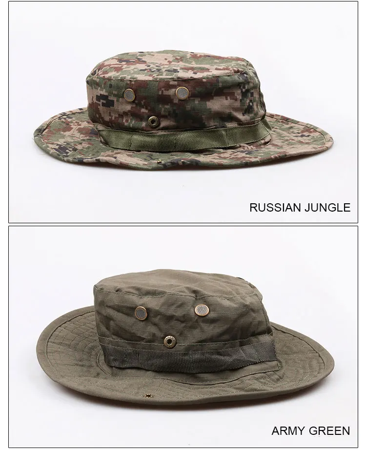 Военная утолщенная камуфляжная шапка Boonie, высокое качество, мужская и женская армейская тактическая шляпа, Охотничья, походная шляпа Мультикам HY056
