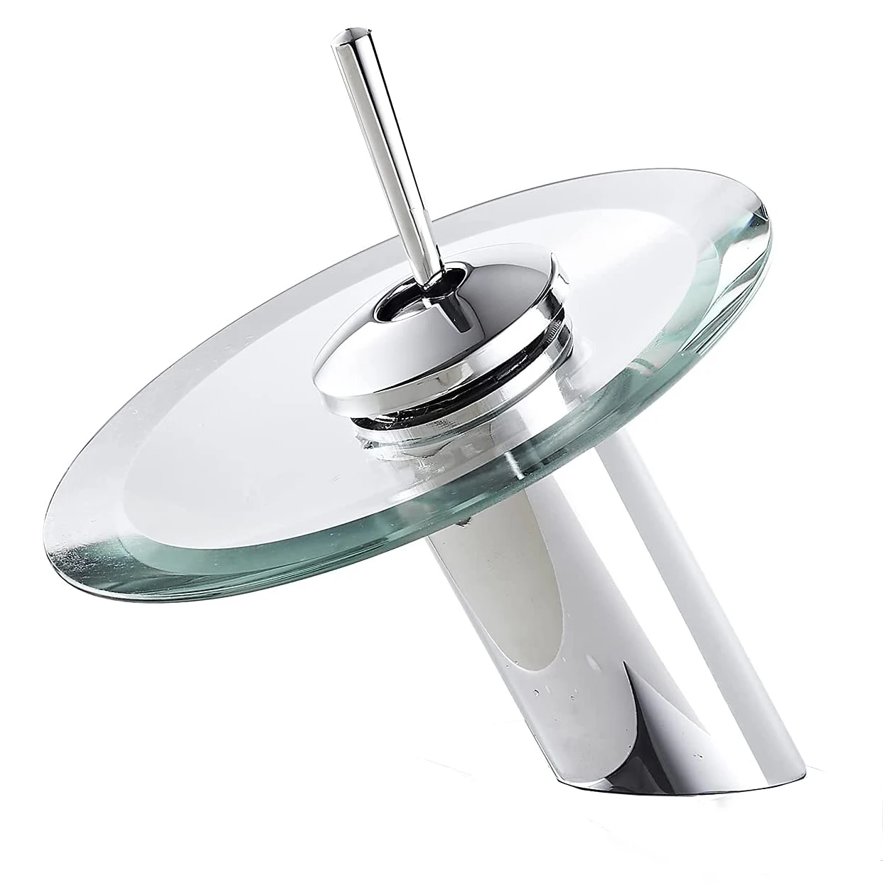 

Новый стеклянный граненый прозрачный креативный латунный кран Водопад для раковины на платформе кран для холодной и горячей воды с одной ручкой кран для ванной комнаты