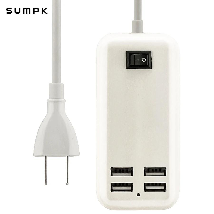 Адаптер с 4 USB портами для зарядки телефона зарядное устройство путешествий