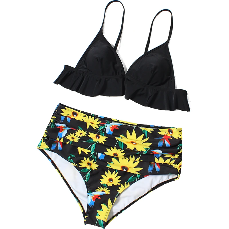 K8356 раздельный купальник женский взрослый спандекс полиэстер Новинка Высокая