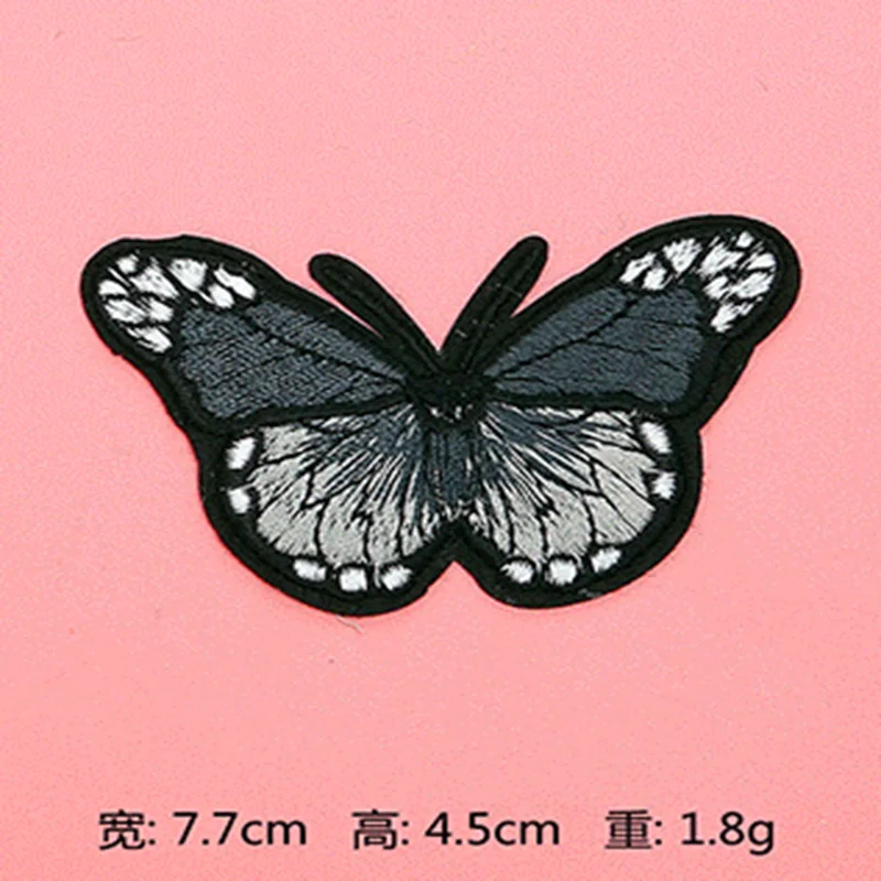 Утюжок на заплатках Цвет Бабочка патч одежда домашний текстиль детская