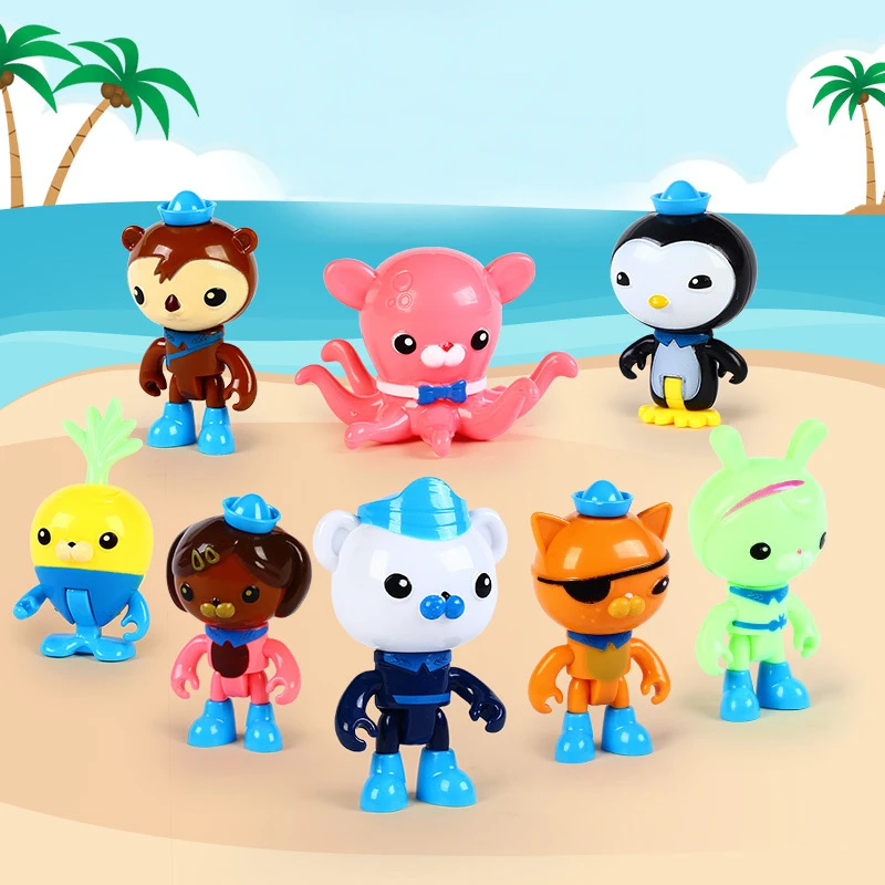 8 шт./партия octonauts фигурные игрушки Октонавты песо капитан Barnacles kwazii shellington Dashi Tweak Inkling octonauts brinquedos