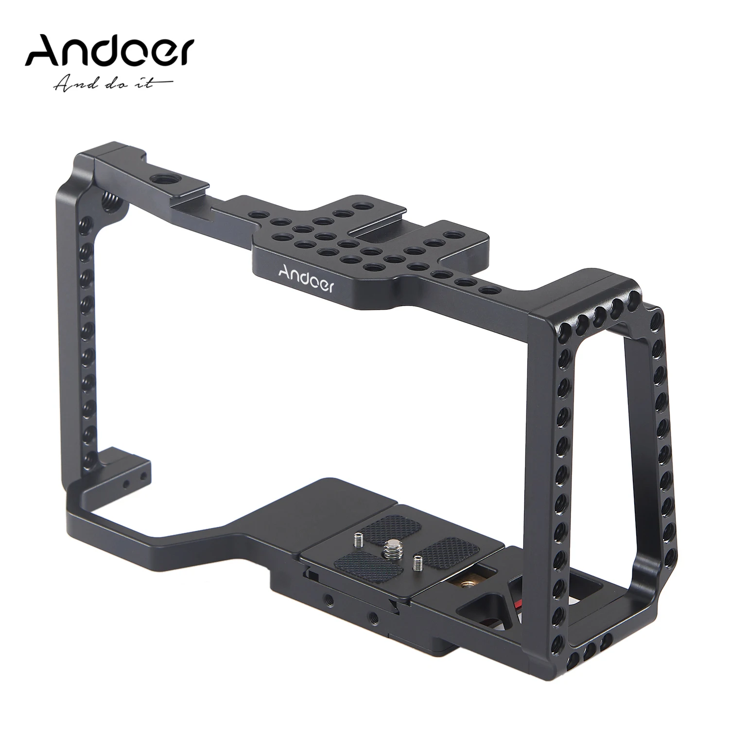 

Andoer Camera Cage Video Film Movie Making Cage with Quick Release 1/4 Inch 3/8 Inch Shoe Mount for Camera 4K/6K BMPCC 4K 6K