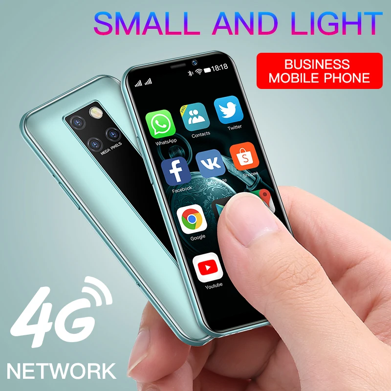 

Ультратонкие мини-смартфоны Soyes S10-H, Поддержка Google Play Store, Android 9,0, двойная карта, 4G, студенческий мобильный телефон, распознавание лица