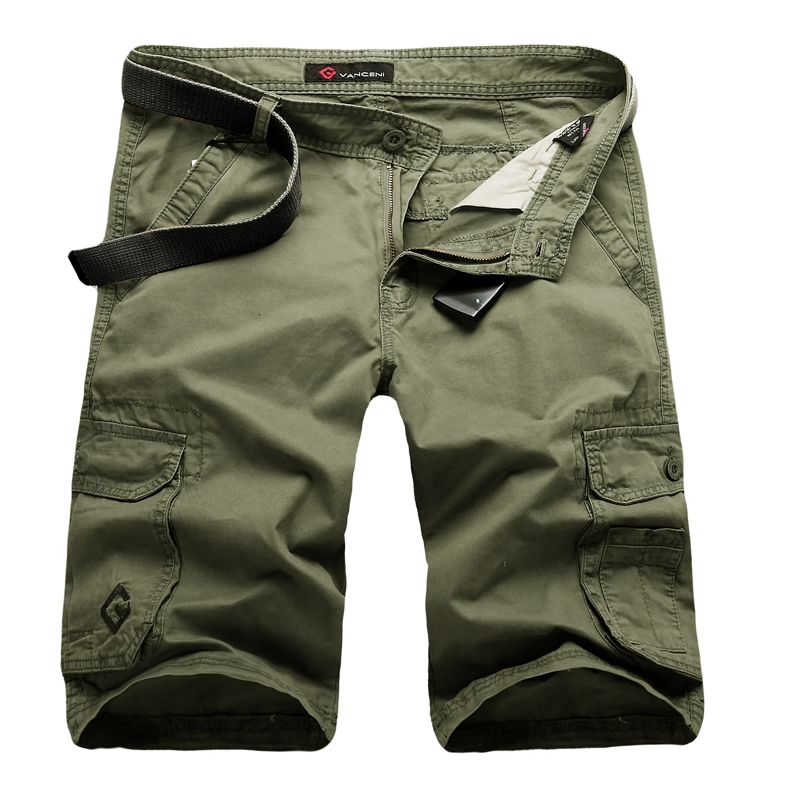Повседневная Военная форма, пятиконечные шорты, мужские свободные хлопковые пляжные мешковатые шорты с несколькими карманами, Мужская оде... от AliExpress RU&CIS NEW