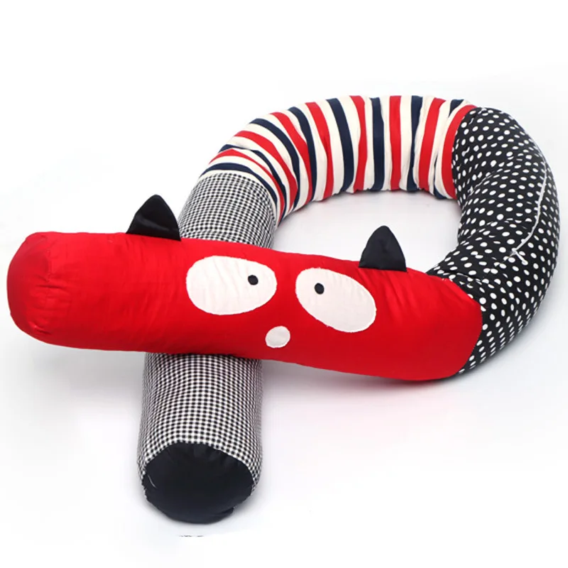 2 м детский бампер кровать мультфильм красный узор забор Подушка для