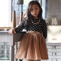 striped long sleeve kids dresses for girls cotton ball gown autumn winter party children clothing kids birthday princess dress