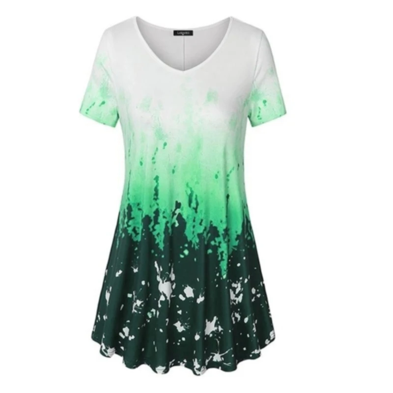 

Plus Size Summer Fashion Print Blouse Casual Ladies Tunic Tee Tops Female Women's Short Sleeve Shirt Blusas Femininas Pullover