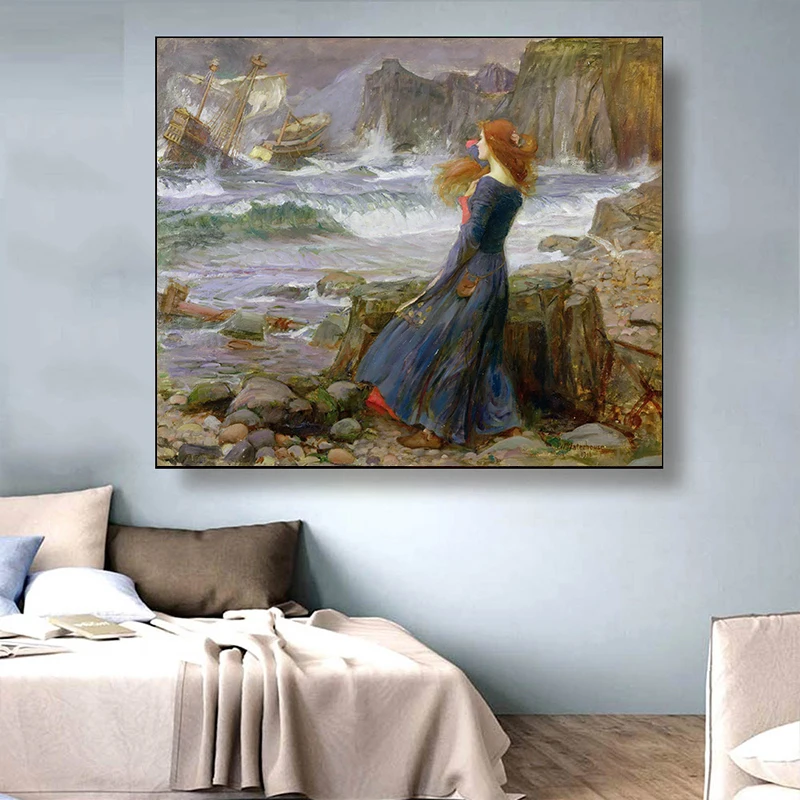 Цитон Вильям Waterhouse Miranda Миранда-Буря Canvas Холст Картина маслом всемирно известное