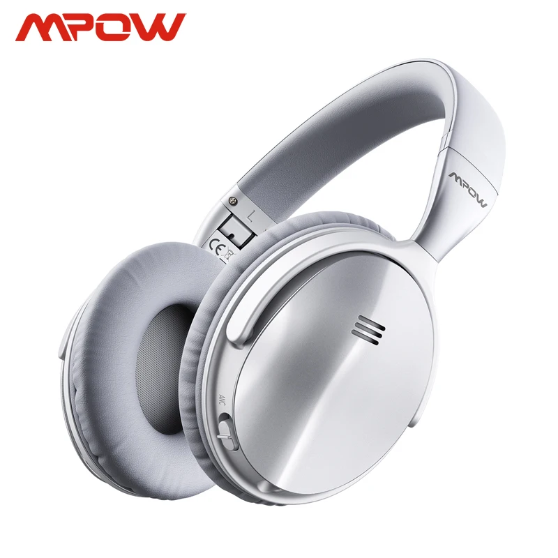 Mpow H5 серебряные беспроводные/проводные наушники Bluetooth V4.1 активная шумоподавляющая гарнитура глубокий бас для iPhone Xiaomi huawei SONY