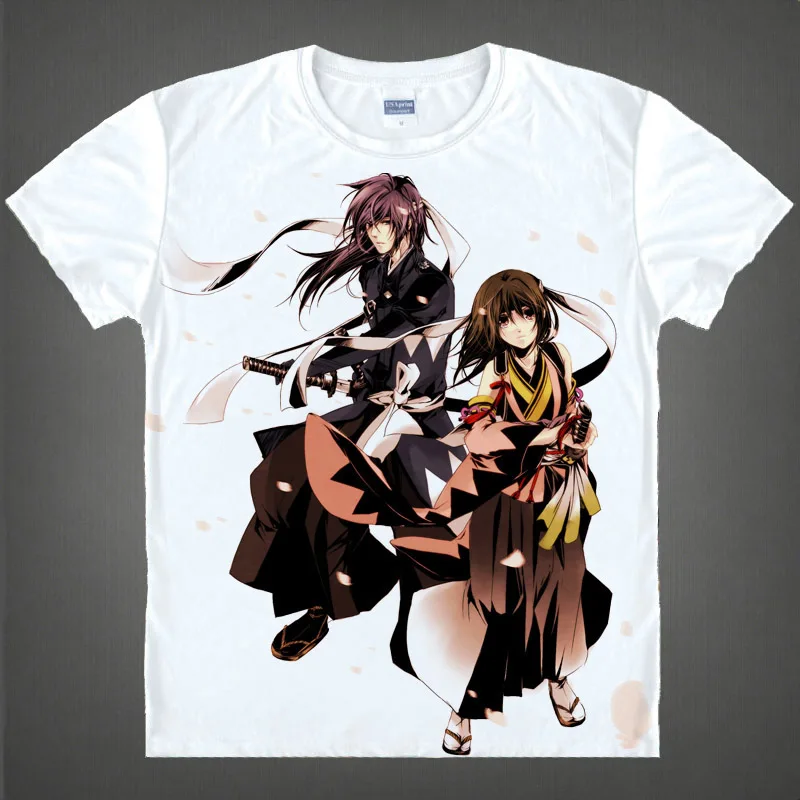 Футболка с принтом Аниме Hakuouki Hijikata Toshizo Yukimura Jiziru для косплея мужские футболки