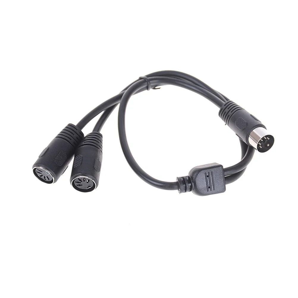 1 шт. оптовая продажа 5-контактный MIDI-разъем DIN штекер на 2x Женский Y-разветвитель