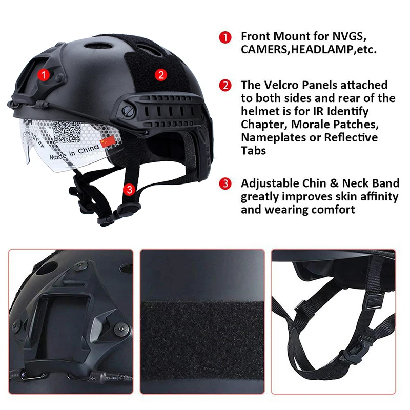 Армейский военный тактический Чехол для шлема страйкбол Abs защитный шлем