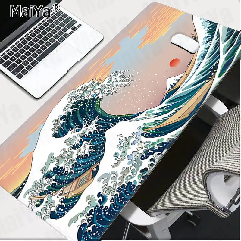 

Maiya New Designs Japanese wave Art Beautiful Anime Mouse Mat Rubber PC Computer Gaming mousepad