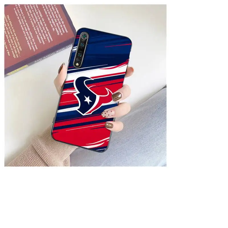 

LJHYDFCNB Houston Texans Black Soft Phone Case For Xiaomi 8 9 Se 10 10pro Note 2 3 10 MIX2 S MAX2 3 F1 5X