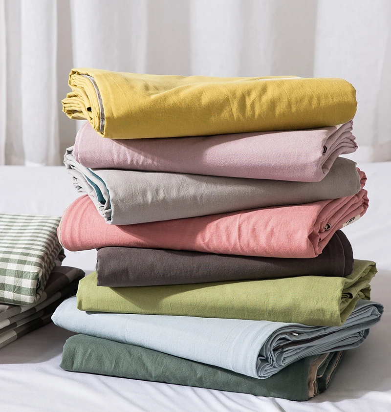 

Dansunreve 100% Cotton 1pc Duvet Cover 240x220cm Bed Linen Plain Blue White Twin Queen Quilt Case Comforter Covers No Pillowcase